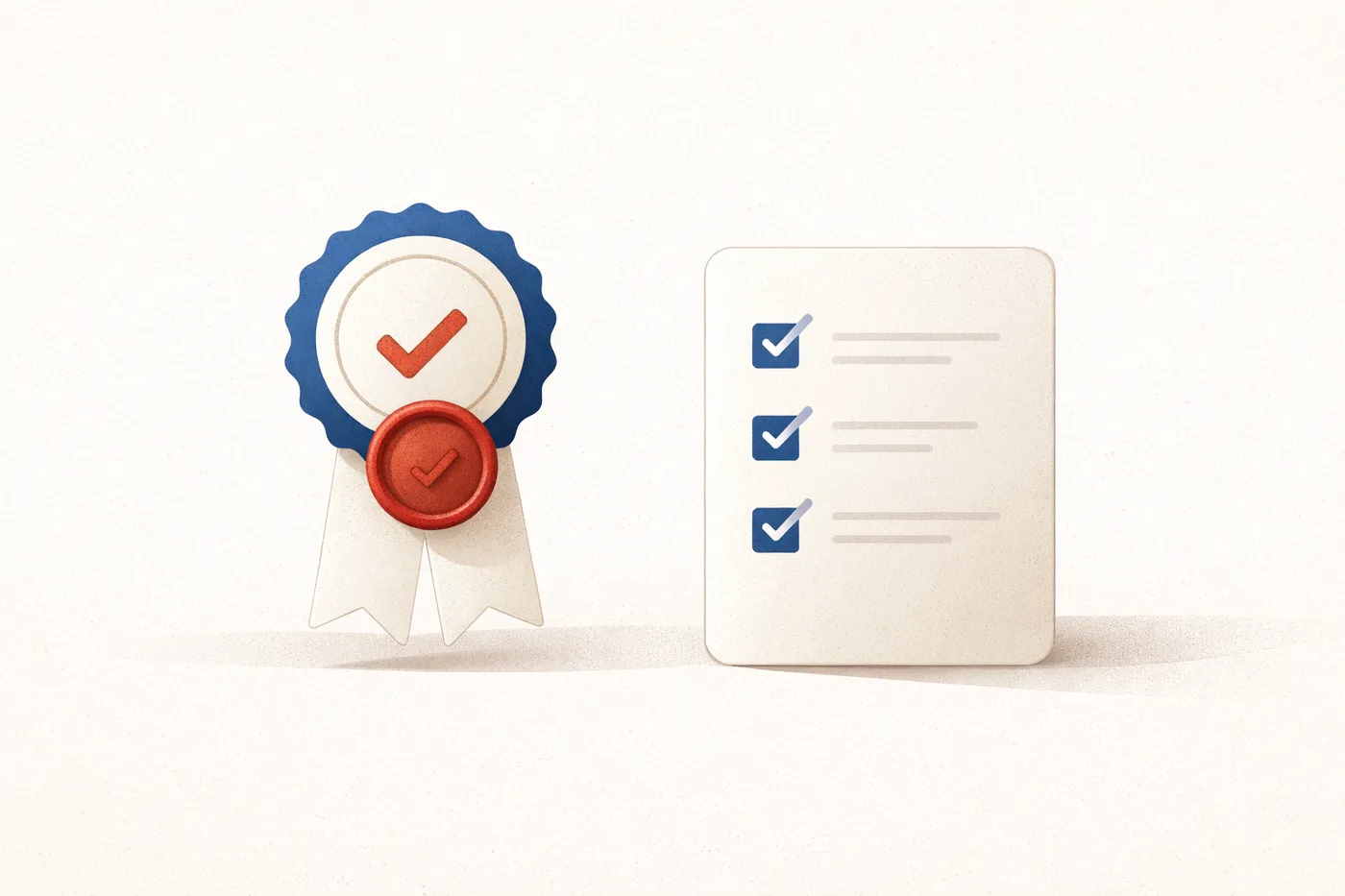 an achievement badge and certification